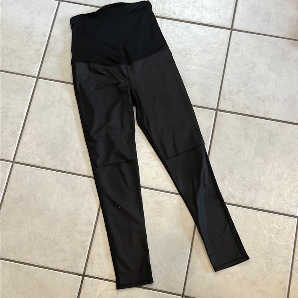 Maternity Leather-Look Leggings
